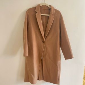Uniqlo Double Face Cacoon Coat in Camel